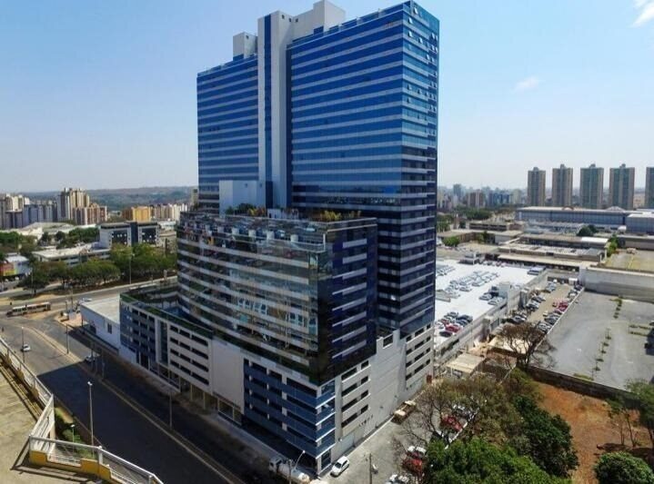 Vista aérea do Edifício Connect Tower em Águas Claras, Brasília